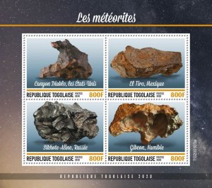 TOGO - 2020 - Meteorites - Perf 4v Sheet  - Mint Never Hinged