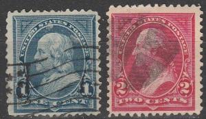 US #264-5 F-VF Used CV $4.10 (A6905)