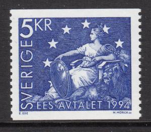 Sweden 1994 MNH Scott #2042 5k Mother Svea European Economic Assoc. Agreement