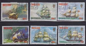 Belize 609-614 Sailing Ships 1982 CTO