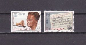 Yugoslavia, Scott cat. 1732-1733. Europa-Music Year issue.