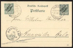 Germany 1900 Morocco TANGERS TANGIERS Upfranked Postal Card Cover 113134