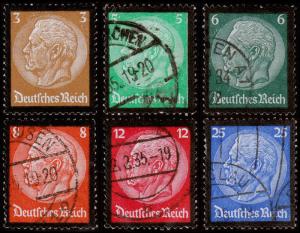 Germany Scott 436-441 (1934) Used/Mint H VF Complete Set B