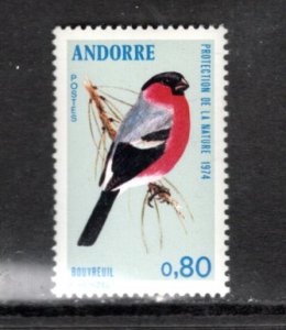 ANDORRA 229  MNH VF Eurasian Bullfinch SCV $4