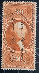 US Stamps-SC# R98C - Revenue  - Used  - Perforation Error - CV $110.00