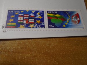 Lithuania  #  769a-b  MNH