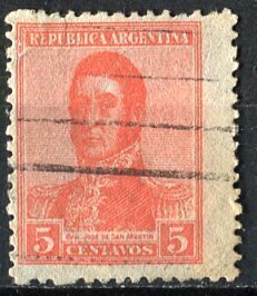 Argentina; 1917: Sc. # 236: Used Perf. 13 1/2 Single Stamp