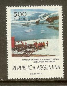 Argentina, Scott #1109; 500p Adm Brown Station, Unwmk, MNH