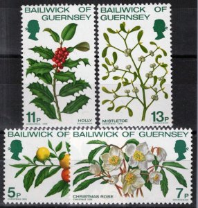 ZAYIX Guernsey 169-172 MNH Christmas Plants Flowers Mistletoe 021423S140M