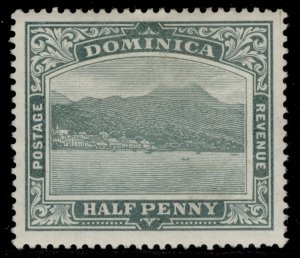 DOMINICA EDVII SG27, ½d green & grey-green, M MINT.