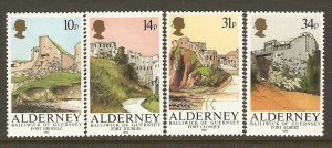 Alderney #28-31 NH Forts