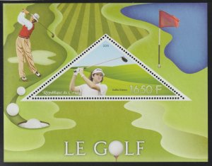 GOLF   perf deluxe sheet with TRIANGULAR VALUE mnh