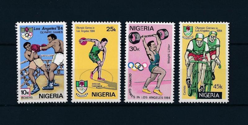 [46618] Nigeria 1984 Olympic games Los Angeles Boxing Cycling Weightlifting MNH