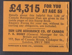 BK127 1972 Booklet MNH