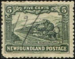 Newfoundland SC# 167 Express Train 5c Used SCV $2.50