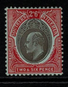 SOUTHERN NIGERIA SG41 1909 2/6 BLACK & RED/BLUE MTD MINT 