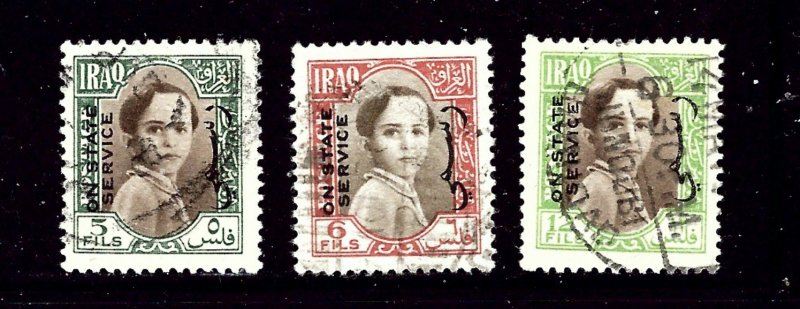 Iraq O119/O120/O122 Used 1942 issues      (P70)