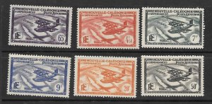 NEW CALEDONIA  Scott C1-C6 Mint Set Set Airmail stamps  2017 CV $12.75