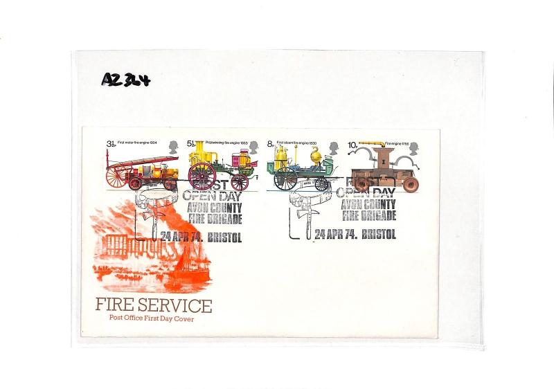 AZ364 1971 GB *BRISTOL* Fire Service FDC Avon County {samwells}PTS