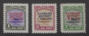 Greenland SC#19-21 MNH VF SCV$225...Key Value!