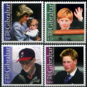 GIBRALTAR 2002 - Scott# 913-6 Prince Harry Set of 4 NH