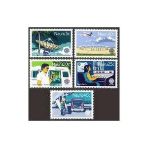 Nauru 268-272,MNH.Michel 267-271. World Communication Year WCY-1983.Plane,Track,