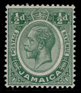 JAMAICA GV SG92, ½d green, M MINT.