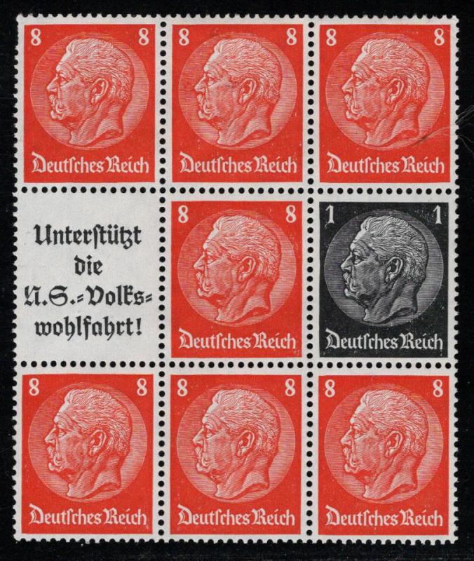 Germany Scott # 420 (7), 415, label A8.1, mint hr, se-tenant, Mi# S134