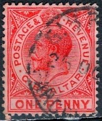 Gibraltar; 1912: Sc. # 67:  Used Single Stamp