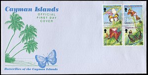 Cayman Islands 686-687, FDC and PO brochure, Butterflies of the Islands