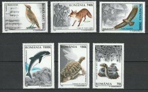 Romania 1996 Fauna, Animals 6 MNH stamps