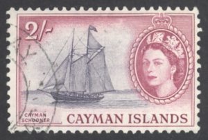 Cayman Islands Sc# 146 Used 1953-1959 2sh Schooner
