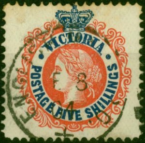 Victoria 1904 5s Rosine & Blue SG398b Fine Used