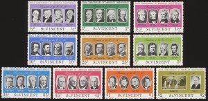 ST. VINCENT Scott 435-44 VF/MNH-1975 American Presidents - Complete Set