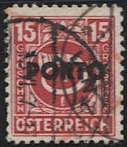 AUSTRIA 1946 AMG Postage Due  Sc J195  15g Used VF, Post Horn