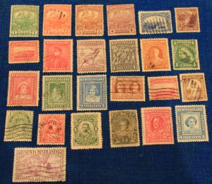 NEWFOUNDLAND 25 DIFFERENT USED STAMPS