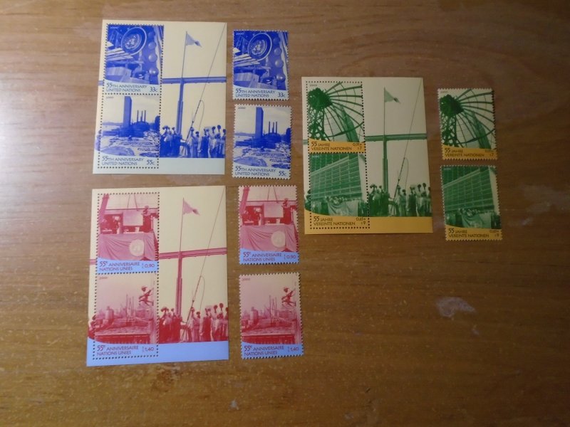 United Nations  NY/Geneva/ Vienna  # 779-81/358-60/275-77  MNH