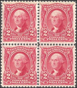 301 Mint,OG,NH... Block of 4... SCV $150.00... VF/XF