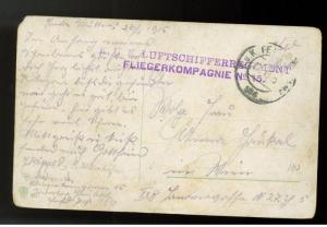 1915 Austria KUK Zeppelin Postcard Cover WW 1 Feldpost