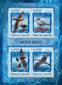 Sierra Leone 2016 Water Birds - 4 Stamp Sheet - Scott #4056 SRL161216a