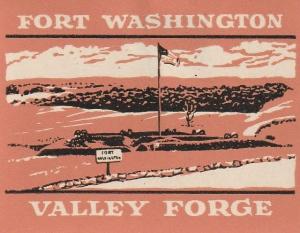 Great Valley Forge, Pennsylvania set of 12 US  Poster Stamps. C1930's. 45x58mm