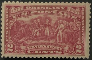 Scott #644 1927 2¢ Battle of Saratoga unused hinged