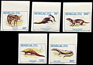 Senegal 1093-1097, MNH imperf., Wildlife