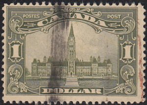 Canada 1928-29 used Sc 159 $1 Parliament