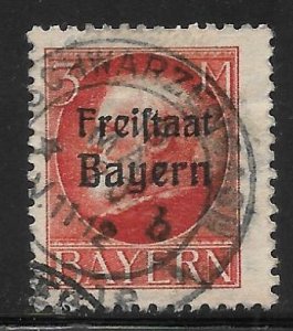 Bavaria - Scott #208 3M Scarlet  F VF  Used