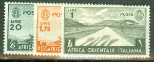 GR: Italian East Africa 1-20 most mint (15 used) CV $212; scan shows only a few