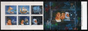 Marshall Islands 424a MNH Complete Booklet Ships Space ZAYIX 0324-M0147