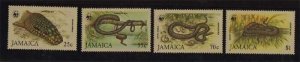 Jamaica 1984 Sc 591-594 WWF set MNH