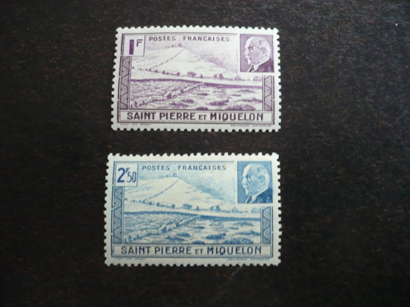 Stamps - St Pierre Miquelon - Scott# 206a-206b - Mint Hinged Set of 2 Stamps