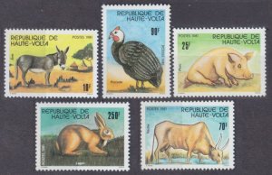 1981 Upper Volta  851-855 Domestic animals 6,50 €